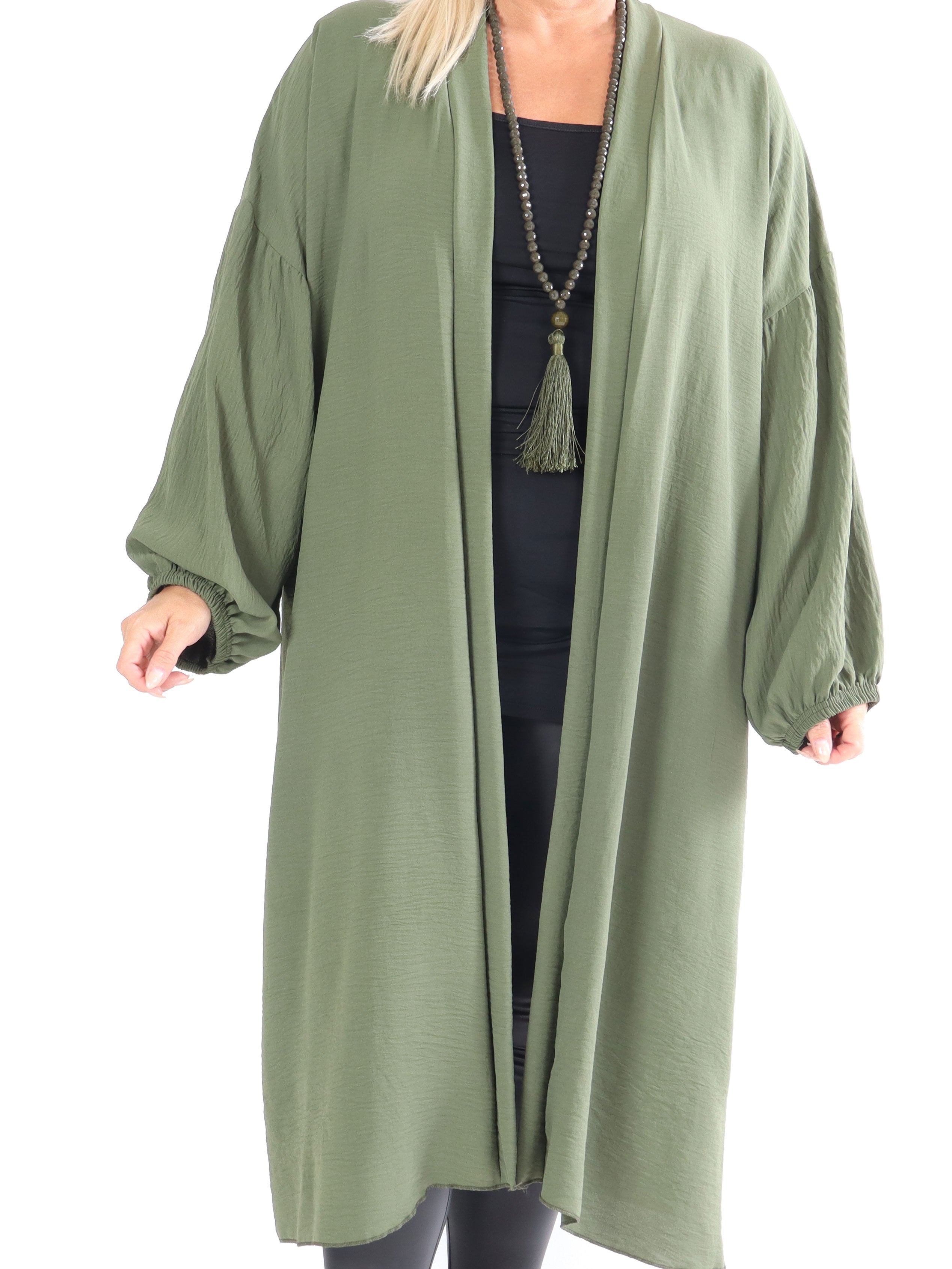 Ellen - Söt plus size kofta med ballongärmar